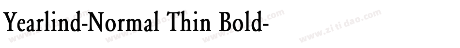 Yearlind-Normal Thin Bold字体转换